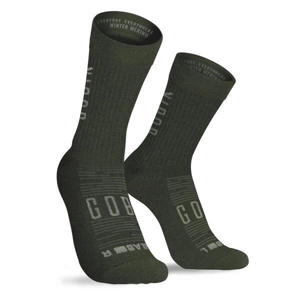 GOBIK Chaussettes Vélo Hiver Winter Merino Army 3 GOBIK Chaussettes Vélo Hiver Winter Merino Army