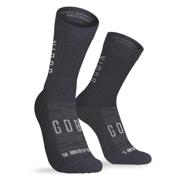 GOBIK Chaussettes Vélo Hiver Winter Merino Gris 3 GOBIK Chaussettes Vélo Hiver Winter Merino Gris