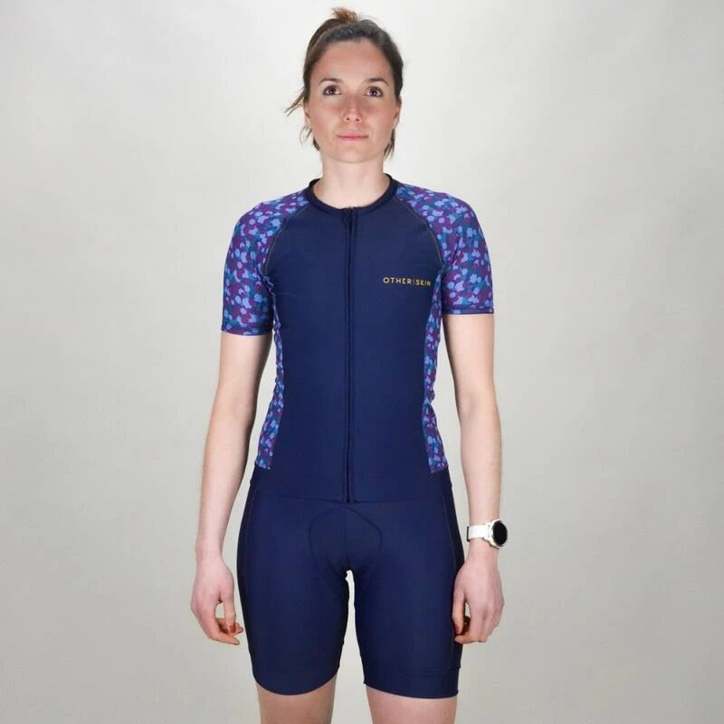 Cuissard Cyclisme Femme Bleu Ecoresponsable 6 Cuissard Cyclisme Femme Bleu Ecoresponsable – Image 4