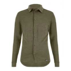 Santini Gravel - Chemise Technique - Homme - Vert-militaire Velò