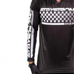 Stay Strong Maillot BMX Manches Longues Staystrong - Checker Noir -Rogelli Boutique maillot bmx manches longues staystrong checker noir 2