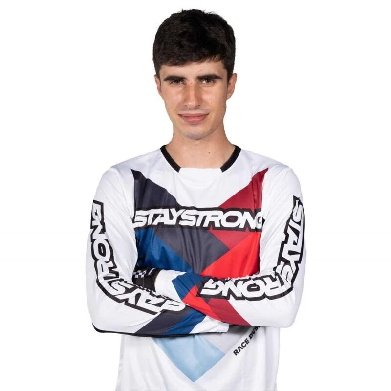 Stay Strong Maillot BMX Manches Longues Staystrong - Chevron Blanc 3 Stay Strong Maillot BMX Manches Longues Staystrong - Chevron Blanc