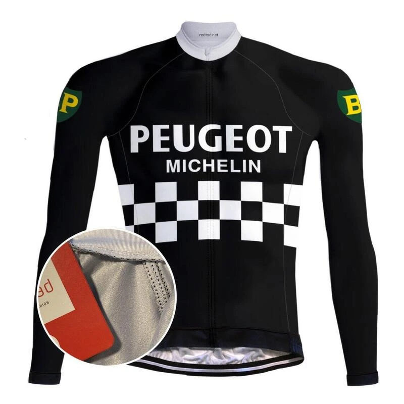 Maillot Cyclisme Vintage Peugeot - REDTED – Noir 3 Maillot Cyclisme Vintage Peugeot - REDTED – Noir