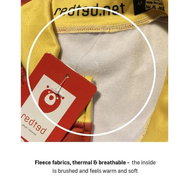 MAILLOT CYCLISME VINTAGE (POLAIRE) TI-RALEIGH – REDTED 4 MAILLOT CYCLISME VINTAGE (POLAIRE) TI-RALEIGH – REDTED – Image 2