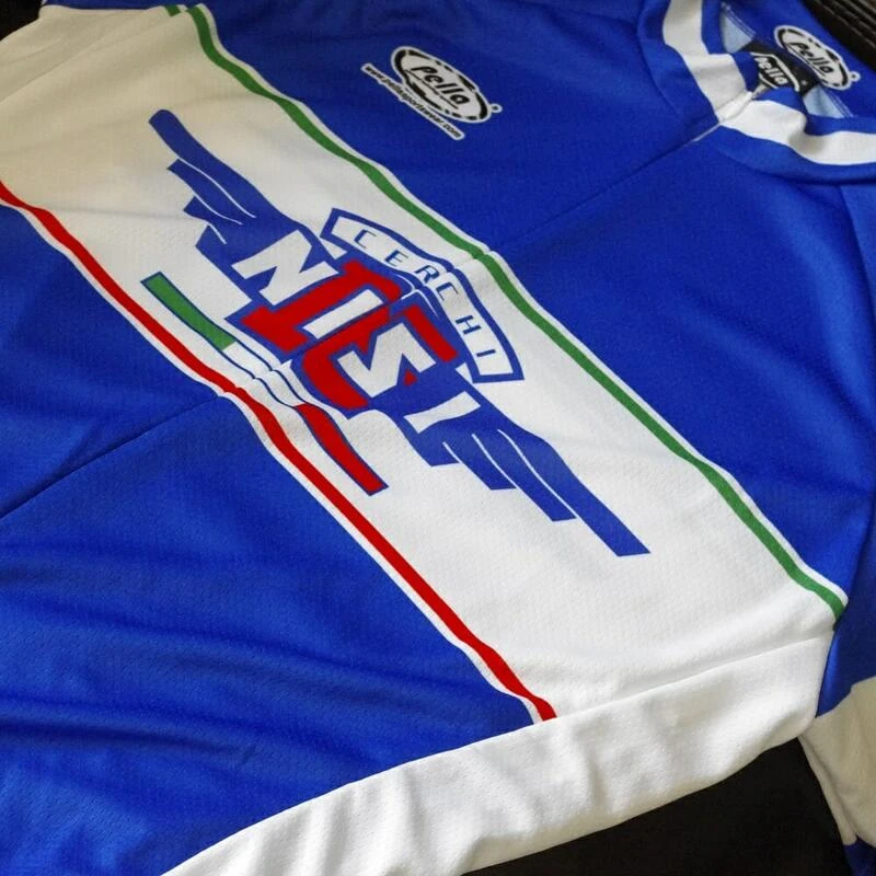 Maillot De Cyclisme à Manches Courtes Bleu Cerchi Nisi 5 Maillot De Cyclisme à Manches Courtes Bleu Cerchi Nisi – Image 3