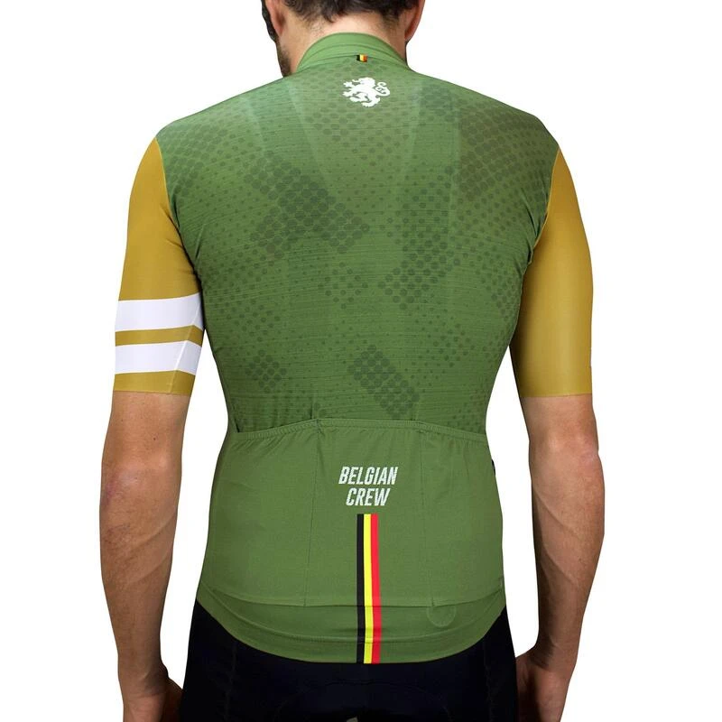 Maillot De Cyclisme Manches Courtes Vert & Jaune 'Paterberg' 4 Maillot De Cyclisme Manches Courtes Vert & Jaune 'Paterberg' – Image 2