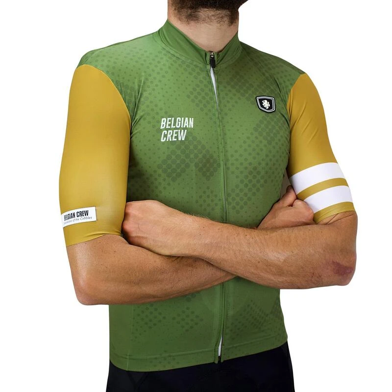 Maillot De Cyclisme Manches Courtes Vert & Jaune 'Paterberg' 5 Maillot De Cyclisme Manches Courtes Vert & Jaune 'Paterberg' – Image 3