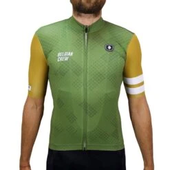 Maillot De Cyclisme Manches Courtes Vert & Jaune 'Paterberg'
