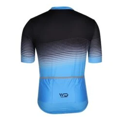 Maillot De Vélo Manches Courtes WAVE Noir/bleu -Rogelli Boutique maillot de velo manches courtes wave noirbleu 1