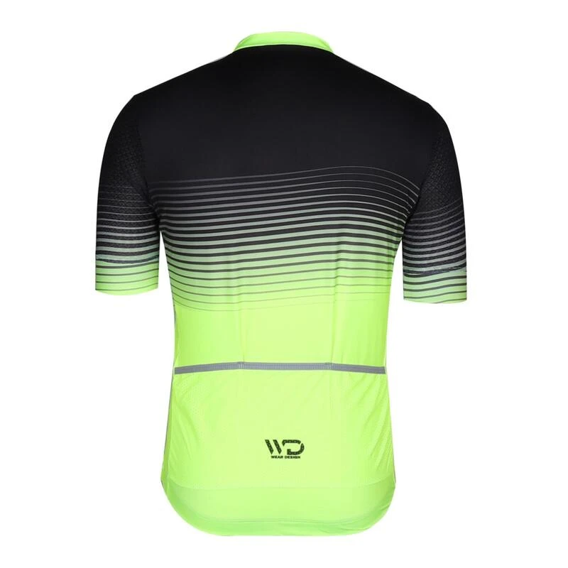 Maillot De Vélo Manches Courtes WAVE Noir/jaune 4 Maillot De Vélo Manches Courtes WAVE Noir/jaune – Image 2