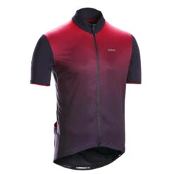 MAILLOT MANCHES COURTES VELO ROUTE TRIBAN RC500 NOIR BORDEAUX