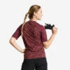 Rockrider MAILLOT MANCHES COURTES VELO VTT EXPL 500 FEMME BORDEAUX