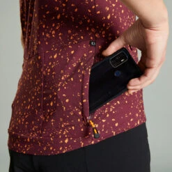 Rockrider MAILLOT MANCHES COURTES VELO VTT EXPL 500 FEMME BORDEAUX -Rogelli Boutique maillot manches courtes velo vtt expl 500 femme bordeaux 3