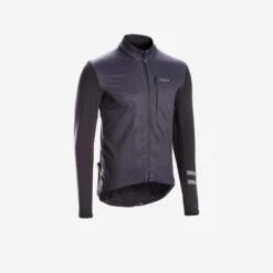 MAILLOT MANCHES LONGUES VELO ROUTE TRIBAN RC500 NOIR