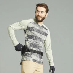 Rockrider Maillot Manches Longues VELO VTT FEEL All Mountain Vert Sauge