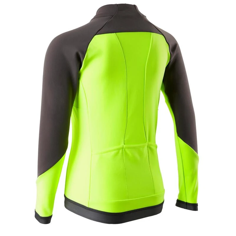 BTWIN MAILLOT ML ENFANT 900 GRIS JAUNE 4 BTWIN MAILLOT ML ENFANT 900 GRIS JAUNE – Image 2