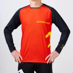 Maillot Vélo FreeRide Rouge Manches Longues