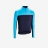 MAILLOT VELO ROUTE MANCHES LONGUES ETE ANTI UV HOMME - RC100 MARINE / BLEU 1 MAILLOT VELO ROUTE MANCHES LONGUES ETE ANTI UV HOMME - RC100 MARINE / BLEU -Rogelli Boutique maillot velo route manches longues ete anti uv homme rc100 marine bleu