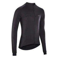 MAILLOT VELO ROUTE MANCHES LONGUES MI-SAISON HOMME - RC100 NOIR