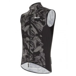 Santini Nebula Gravel - Gilet Coupe Vent - Homme - Gris Velò -Rogelli Boutique nebula gravel gilet coupe vent homme gris velo 2