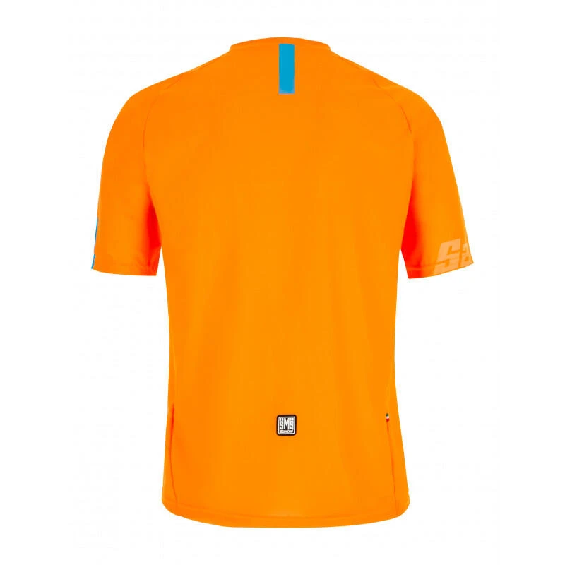 Santini Sasso - Maillot Mtb - Unisex - Orange-fluo - Vélo 4 Santini Sasso - Maillot Mtb - Unisex - Orange-fluo - Vélo – Image 2