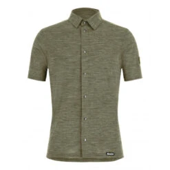 Santini Summer Gravel - Chemise Technique - Homme - Vert-militaire Velò