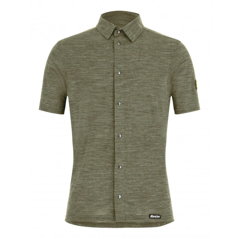 Santini Summer Gravel - Chemise Technique - Homme - Vert-militaire Velò 3 Santini Summer Gravel - Chemise Technique - Homme - Vert-militaire Velò