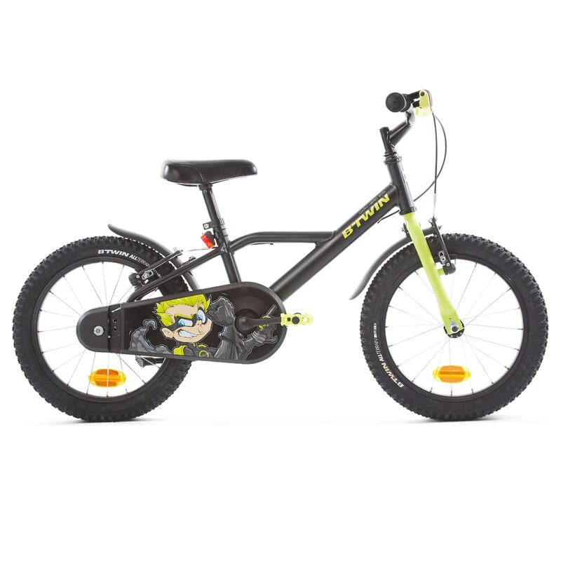 BTWIN VELO 16 POUCES 4-6 ANS 500 DARK HERO 3 BTWIN VELO 16 POUCES 4-6 ANS 500 DARK HERO