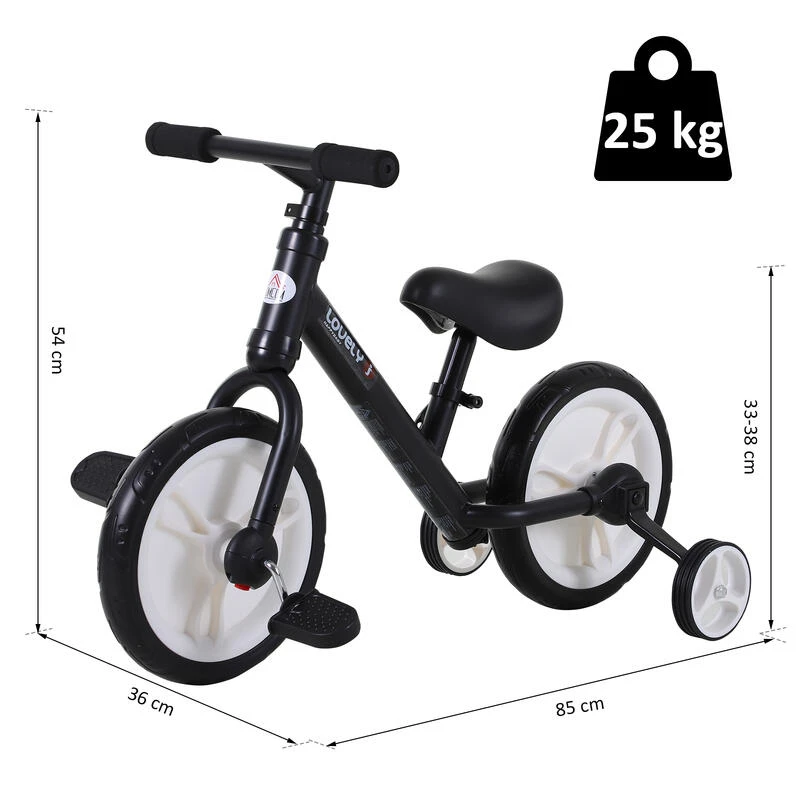 HOMCOM Vélo Enfant Draisienne 2 En 1 Roues 11" 5 HOMCOM Vélo Enfant Draisienne 2 En 1 Roues 11" – Image 3