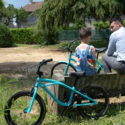 VÉLO ENFANT JUNIOR STYLE BMX - BLEU LAGON 11 VÉLO ENFANT JUNIOR STYLE BMX - BLEU LAGON -Rogelli Boutique velo enfant junior style bmx bleu lagon 4