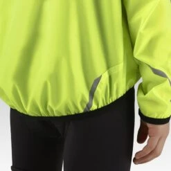 BTWIN Veste Coupe-pluie Vélo Enfant 300 Jaune -Rogelli Boutique veste coupe pluie velo enfant 300 jaune 4