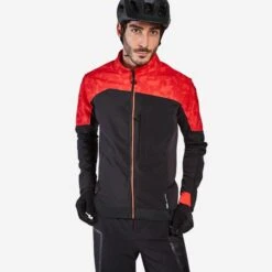 Rockrider Veste De Vélo VTT Randonnée Homme ST 500 Rouge Noire