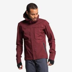 VESTE PLUIE VELO GRAVEL Bordeaux