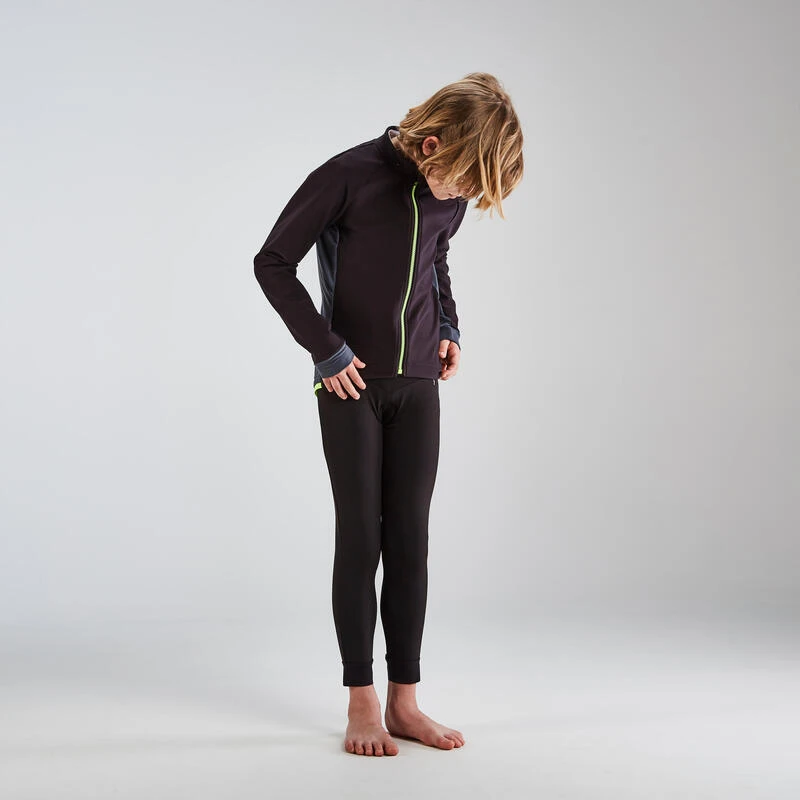 BTWIN VESTE VELO ENFANT 500 NOIRE JAUNE 4 BTWIN VESTE VELO ENFANT 500 NOIRE JAUNE – Image 2