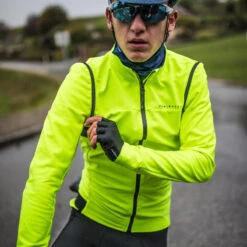 Veste Vélo Route Manches Longues Coupe Pluie Convertible - RACER Jaune -Rogelli Boutique veste velo route manches longues coupe pluie convertible racer jaune 3