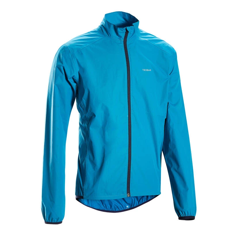 Veste Vélo Route Manches Longues Coupe-pluie Homme - RC100 Bleu 3 Veste Vélo Route Manches Longues Coupe-pluie Homme - RC100 Bleu