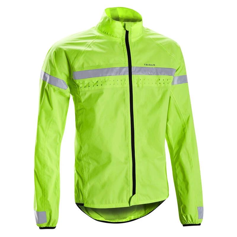 Veste Vélo Route Manches Longues Coupe-pluie Homme - RC120 Visible EN1150 3 Veste Vélo Route Manches Longues Coupe-pluie Homme - RC120 Visible EN1150