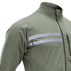 Veste Vélo Route Manches Longues Coupe Pluie Homme - RC500 Kaki -Rogelli Boutique veste velo route manches longues coupe pluie homme rc500 kaki 3