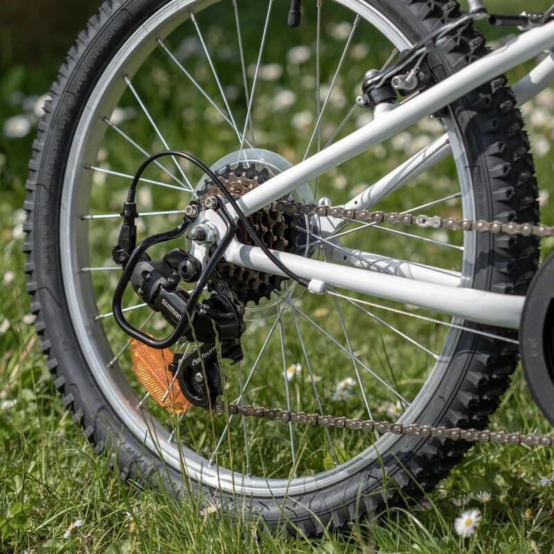 BTWIN VTT ENFANT ROCKRIDER ST 120 20 POUCES 6-9 Ans BLANC BLEU 6 BTWIN VTT ENFANT ROCKRIDER ST 120 20 POUCES 6-9 Ans BLANC BLEU – Image 4