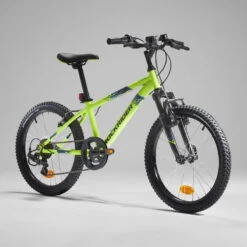 BTWIN VTT ENFANT ROCKRIDER ST 500 20 POUCES 6-9 Ans Jaune Fluo -Rogelli Boutique vtt enfant rockrider st 500 20 pouces 6 9 ans jaune fluo 1